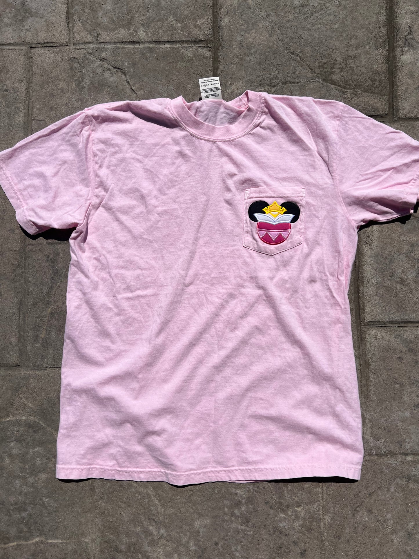 Mouse Head Sleeping Beauty Embroidered Applique Tshirt