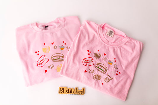 Eat More Chicken Embroidered Tshirt