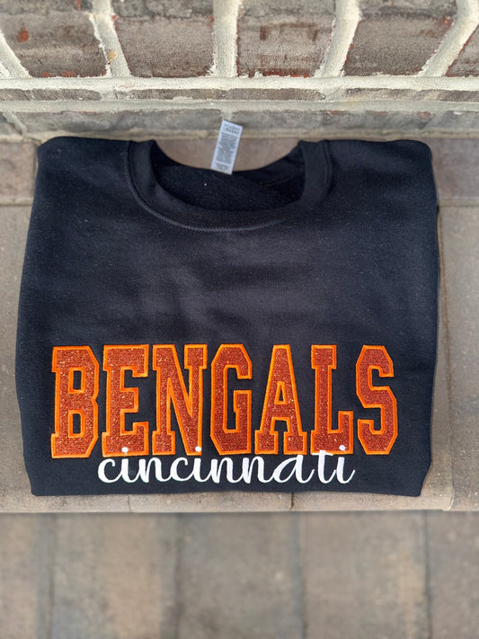 Sports Team Embroidered Applique Sweatshirt