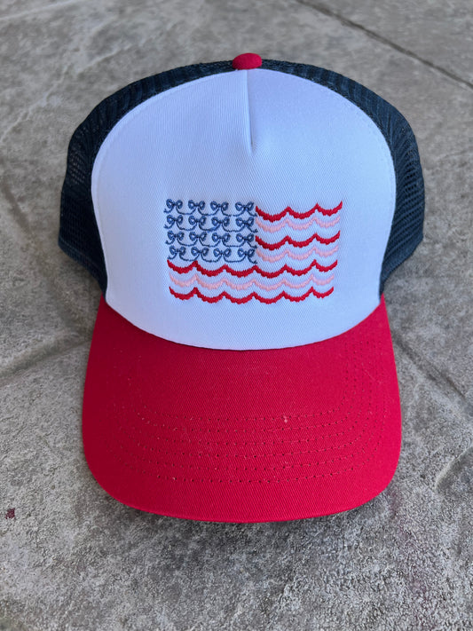 Bow Americana Embroidered Hat