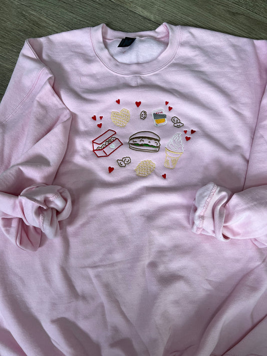 Eat More Chicken Embroidered Sweatshirt