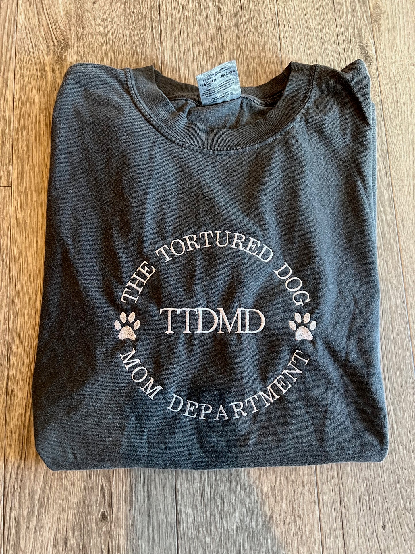 TTPD Dog Mom Embroidered Tshirt